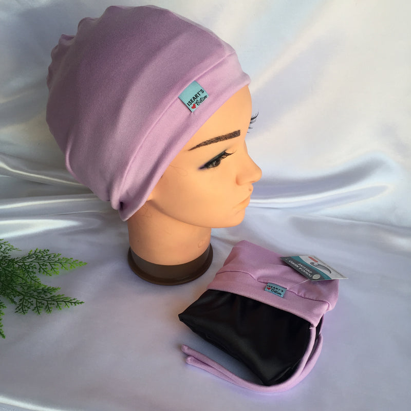 Touca Nero Forrada em Cetim Premium Comfort  AntiFrizz Com Cordão Para Ajustar - Linha Deluxe