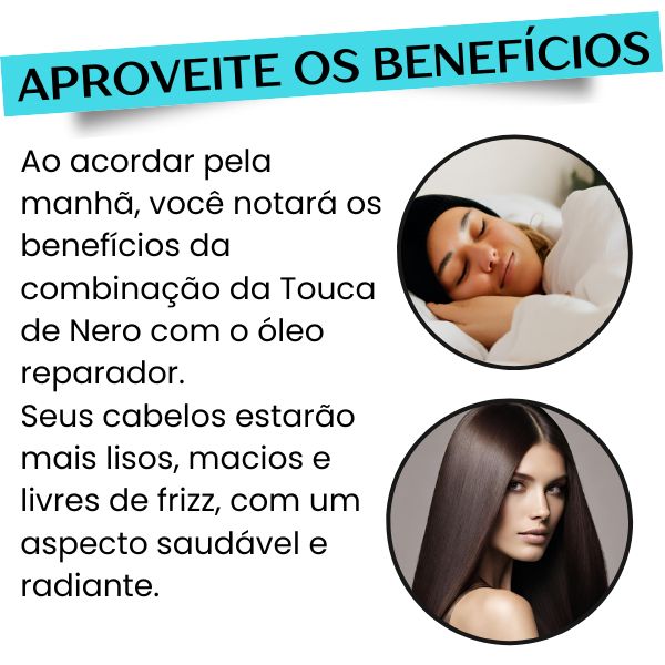 Touca de Nero Malha Anti-frizz Com Barra Ótima Qualidade