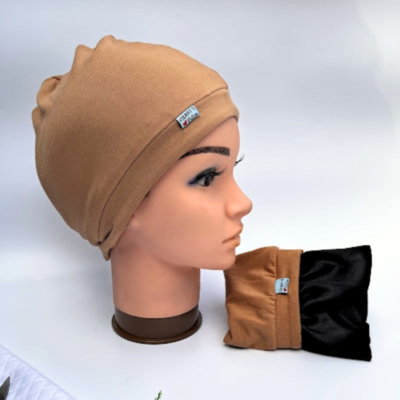 Touca Nero Forrada em Cetim Premium Comfort  AntiFrizz Com Cordão Para Ajustar - Linha Deluxe